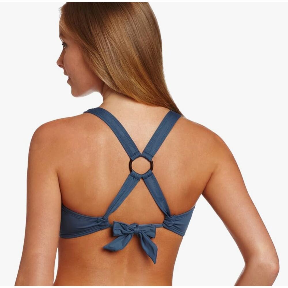 Carve Designs Bikini 2‎ Piece Swimsuit Underwire XL 36DD D XL Navy Pink Chevron - Picture 3 of 16